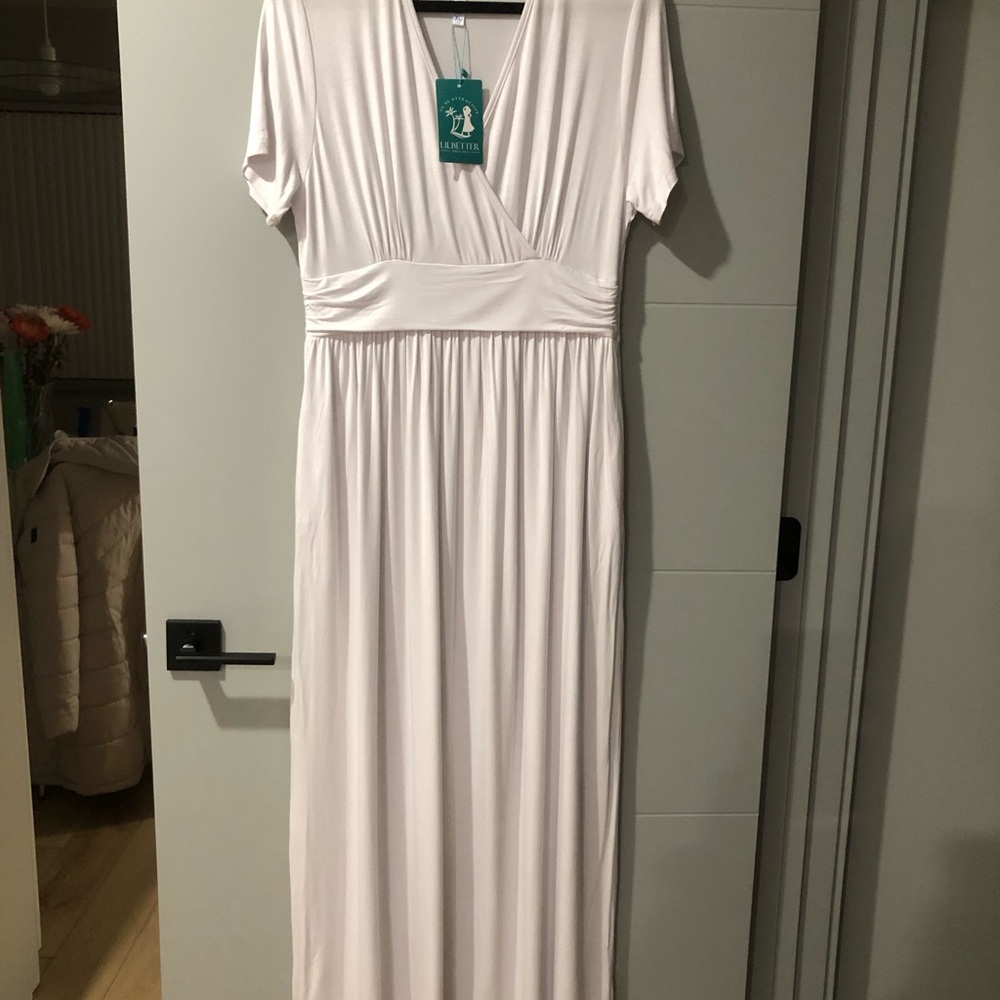 Elegant Cream Maxi Dress